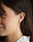 Bumble Bee Earrings 14k Gold, Solid Gold Honey Bee Earrings