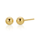 3MM, 4MM Round Ball Stud Earrings 14k Solid Gold Stud Earrings