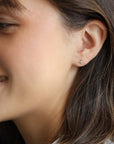 Diamond Trio Stud Earrings, Diamond Cluster Earrings (SINGLE OR PAIR)