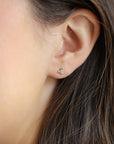Diamond Trio Stud Earrings, Diamond Cluster Earrings (SINGLE OR PAIR) - Melt'm Jewelry