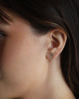 14k Gold Butterfly Wings Stud Earrings