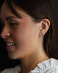 14k Gold Diamond Dragonfly Stud Earrings, Nature Inspired Gift (SINGLE or PAIR)