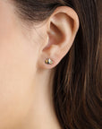 Bumble Bee Earrings 14k Gold, Solid Gold Honey Bee Earrings