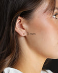 3MM, 4MM Round Ball Stud Earrings 14k Solid Gold Stud Earrings