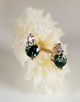 Blue Montana Sapphire & Diamond Earrings 14k Gold - Melt'm Jewelry