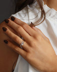 Pave Setting Diamonds Curved Wedding Band