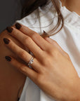 Curved Diamond Wedding Band Ring - Melt'm Jewelry