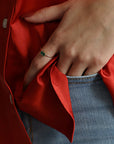 Bezel Set Emerald Ring, Emerald Cut Emerald Ring, East West Ring