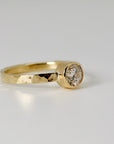 Bezel Natural Diamond Ring in 14k Gold