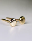 14k Yellow Gold Round Earrings (SINGLE or PAIR)