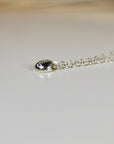 Sterling Silver Floating CZ Pebble Necklace