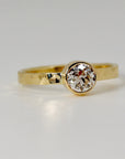 Bezel Natural Diamond Ring in 14k Gold