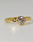 Bezel Natural Diamond Ring in 14k Gold