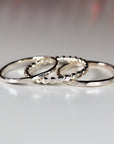 Stacking Rings: Dots, Hammered and Textured Rings (set of 3)