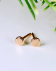 14k Yellow Gold Round Earrings (SINGLE or PAIR)