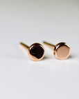 14k Yellow Gold Round Earrings