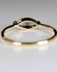 Marquise Aquamarine Ring, 14k Gold Aquamarine Engagement Ring