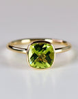 Cushion Cut Engagement Ring 14k Gold, Solitaire Ring