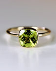 Cushion Cut Engagement Ring 14k Gold, Solitaire Ring