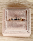 14k Gold Diamond Stacking Ring Set of 2 - Melt'm Jewelry