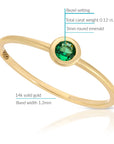 Emerald Stacking Ring 14k Gold - Melt'm Jewelry
