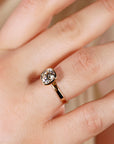 Cushion Cut Moissanite Engagement Ring 14k Gold JULIET