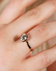 Cushion Cut Moissanite Engagement Ring 14k Gold JULIET - Melt'm Jewelry