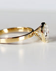 Cushion Cut Moissanite Engagement Ring 14k Gold JULIET