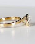 Cushion Cut Moissanite Engagement Ring 14k Gold JULIET
