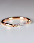 Open Cuff Pave Diamond Wedding Band