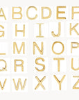 14k Solid Gold Initial Stud Earrings