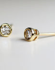 0.09ct Tiny Diamond Stud Earrings in 14k Gold (SINGLE or PAIR)