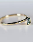 Cushion Cut Montana Sapphire Engagement Ring 14k Gold - Melt'm Jewelry