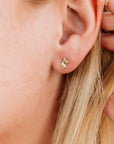 Unicorn Earrings 14k Solid Gold, Single / Pair,