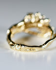 Colorful Sapphire Twig Ring 14k Solid Gold, Gold Branch Ring - Melt'm Jewelry