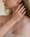 Diamond Heart Bracelet 14k Solid Gold