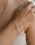14k Gold Diamond Cross Bracelet