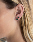 Genuine Pear Emerald Earrings 14k Gold - Melt'm Jewelry