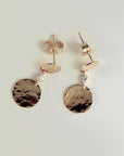 Double Disc Diamond Earrings Dangle