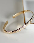 Engraved Baby Cuff, Leaf & Flowers, Children Bracelet, Baby Cuff Bracelet