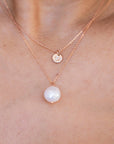 Rose Gold Natural Pearl Necklace