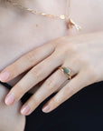 14k Solid Gold Heart Signet Ring For Women, Monogrammed Personalized Heart Ring