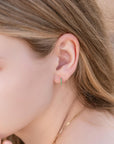 Mini Emerald Earrings 14k Gold (SINGLE or PAIR) - Melt'm Jewelry