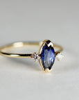 Marquise Blue Sapphire & Diamonds Ring