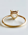 Heart Moissanite Ring 14k Gold, 1.3 Ct. Heart Moissanite Engagement Ring - Melt'm Jewelry
