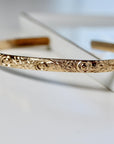 Open Cuff Message Bracelet Gold Filled or Sterling Silver Silver