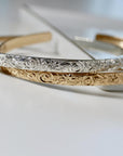 Open Cuff Message Bracelet Gold Filled or Sterling Silver Silver - Melt'm Jewelry