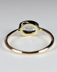 East West Aquamarine Ring 14k Solid Gold