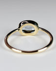 East West Aquamarine Ring 14k Solid Gold