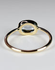 East West Aquamarine Ring 14k Solid Gold